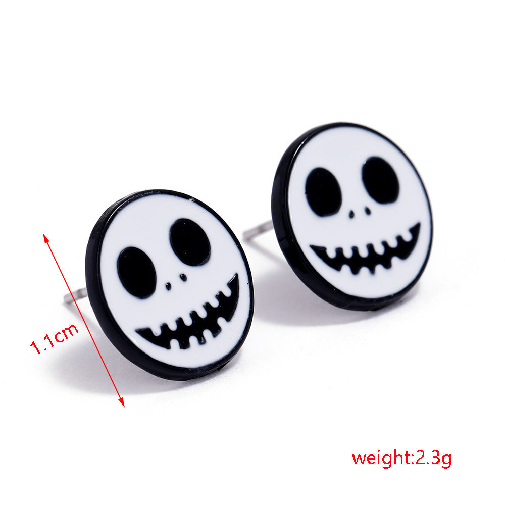 Skull Spider Pumpkin Earrings