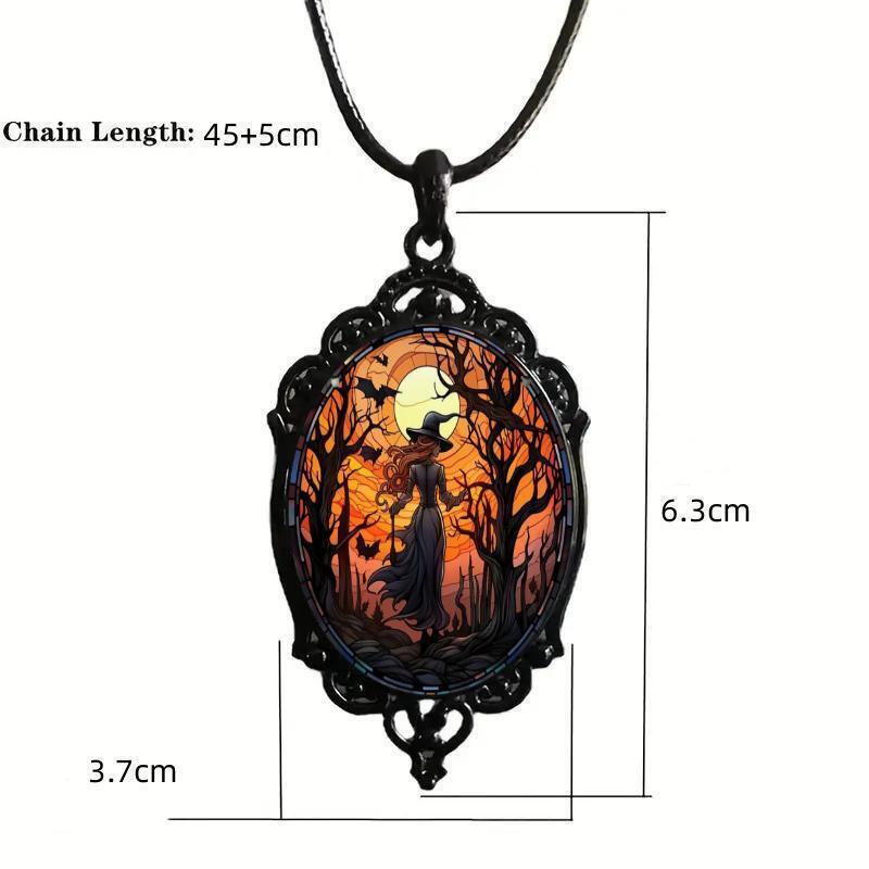 Vintage Gothic Halloween Pendant Necklace