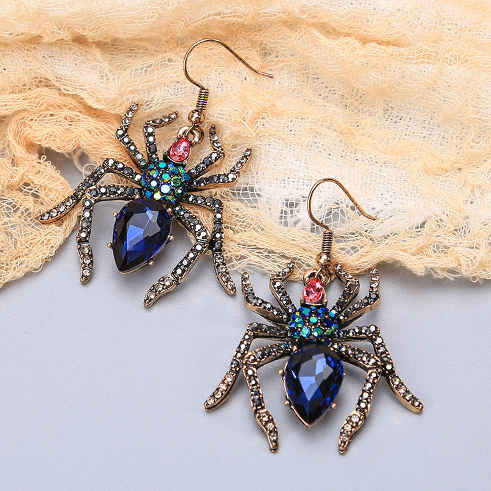 Fashion Insect Earrings Spider Gems