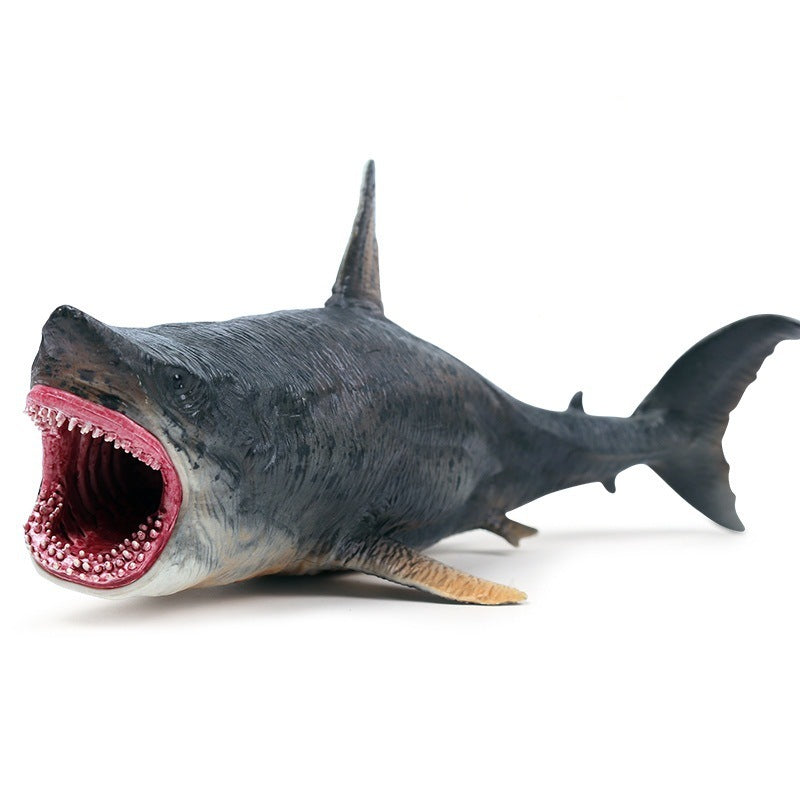 Simulation Marine Life Animal Model Megalodon Man-Eating Shark Shark Great White Shark Tiger Shark Children'S Toy Ornaments