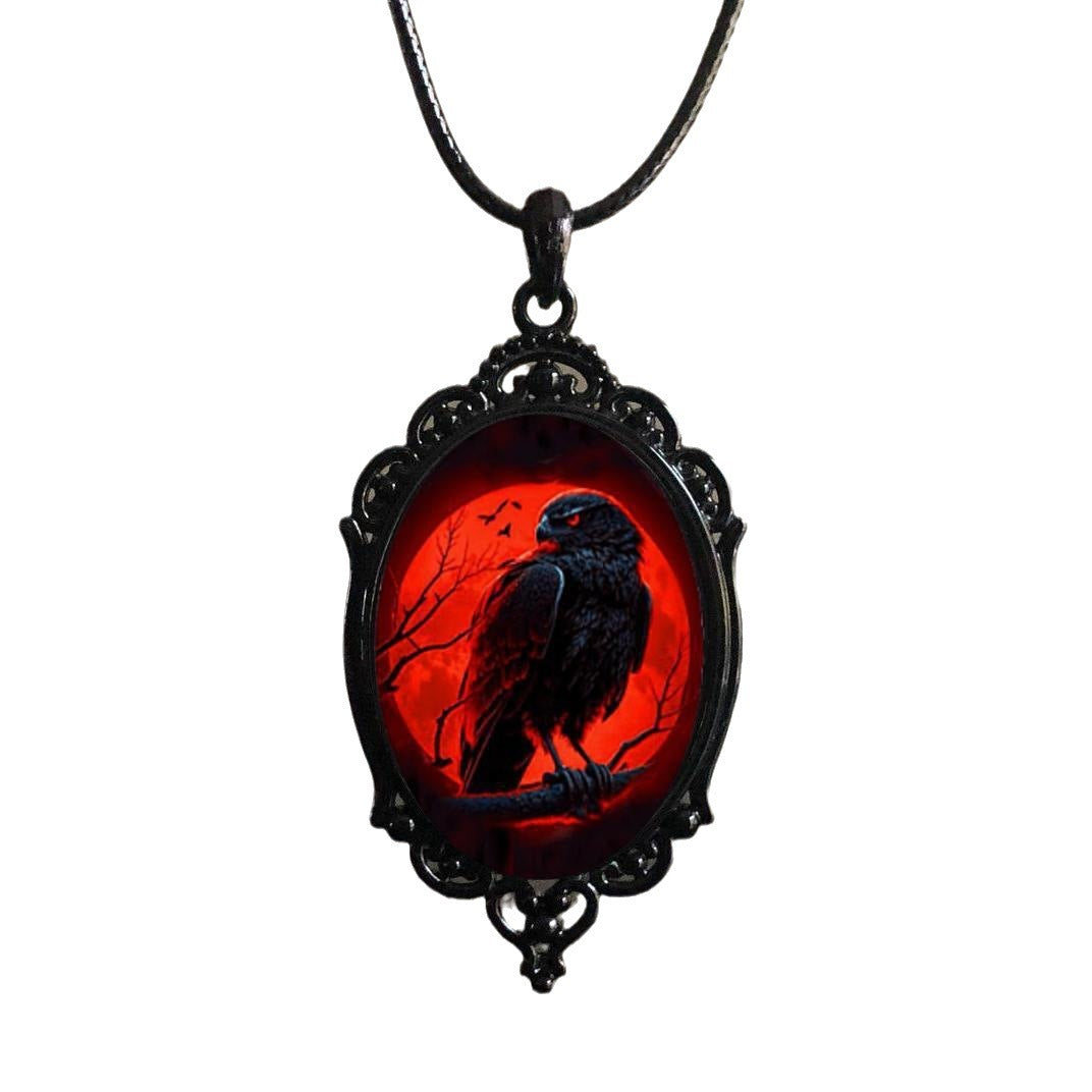 Gothic Acrylic Crow Collar Temperament