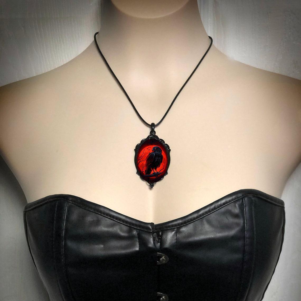 Gothic Acrylic Crow Collar Temperament