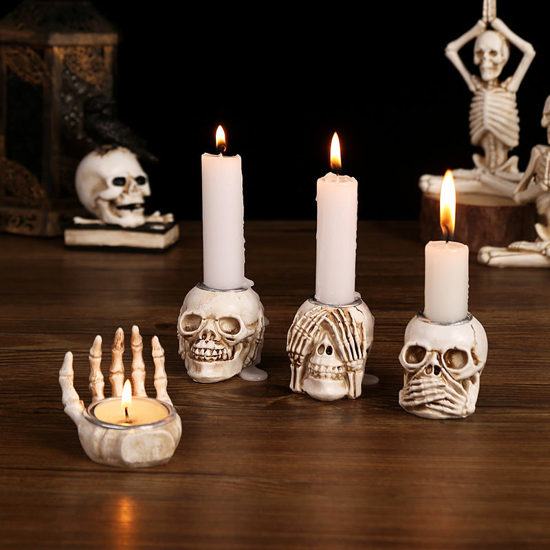 Horror Decorative Skeleton Candlestick Ornaments