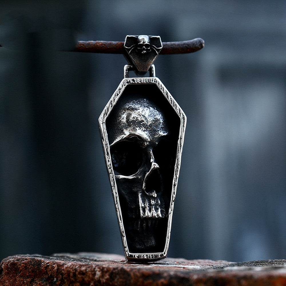 Punk Vampire Coffin Pendant Stainless Steel