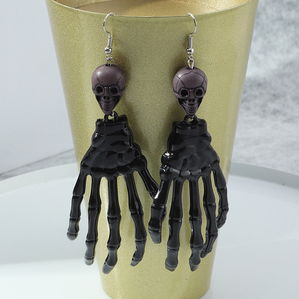 Exaggerated Horror Funny Ghost Hand Earrings