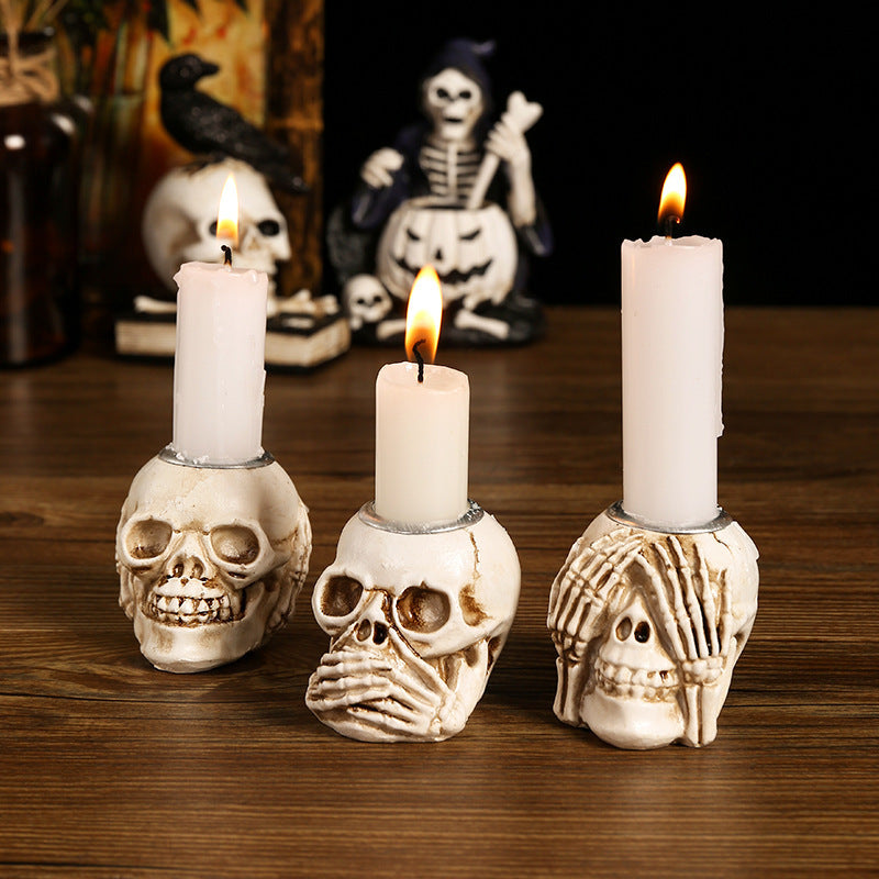 Horror Decorative Skeleton Candlestick Ornaments