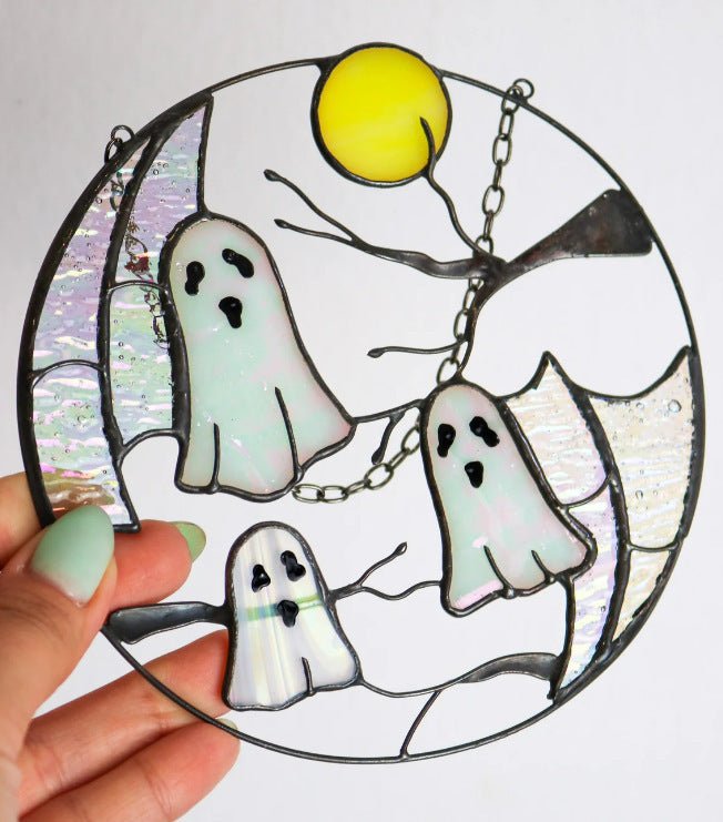 Gothic Horror Home Decoration Halloween Ghost Window Wall Hanging