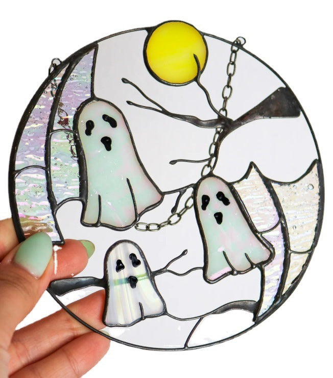 Gothic Horror Home Decoration Halloween Ghost Window Wall Hanging