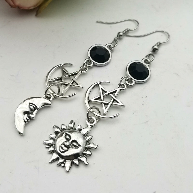 Moon Pentagram Earrings