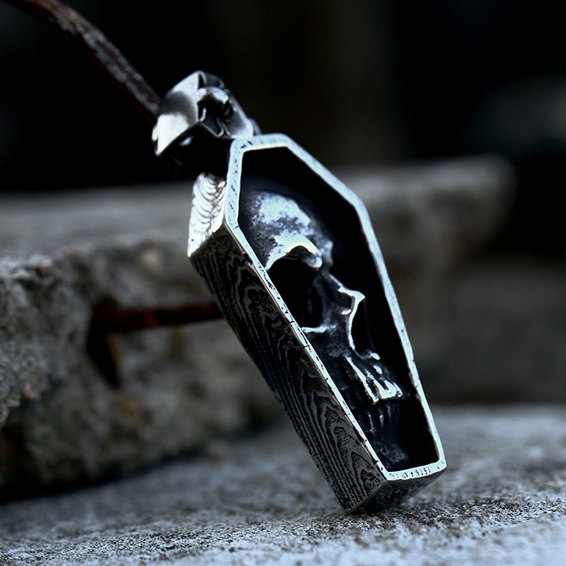 Punk Vampire Coffin Pendant Stainless Steel