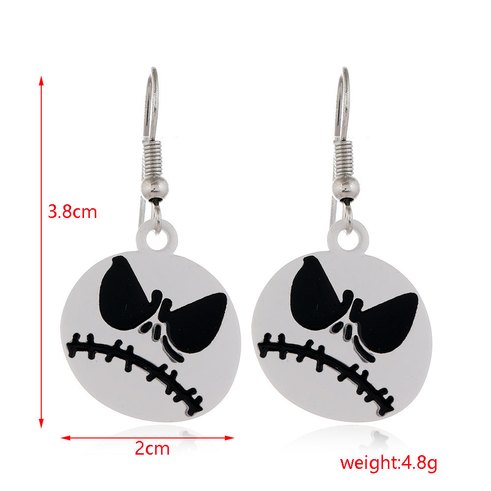 Skull Spider Pumpkin Earrings