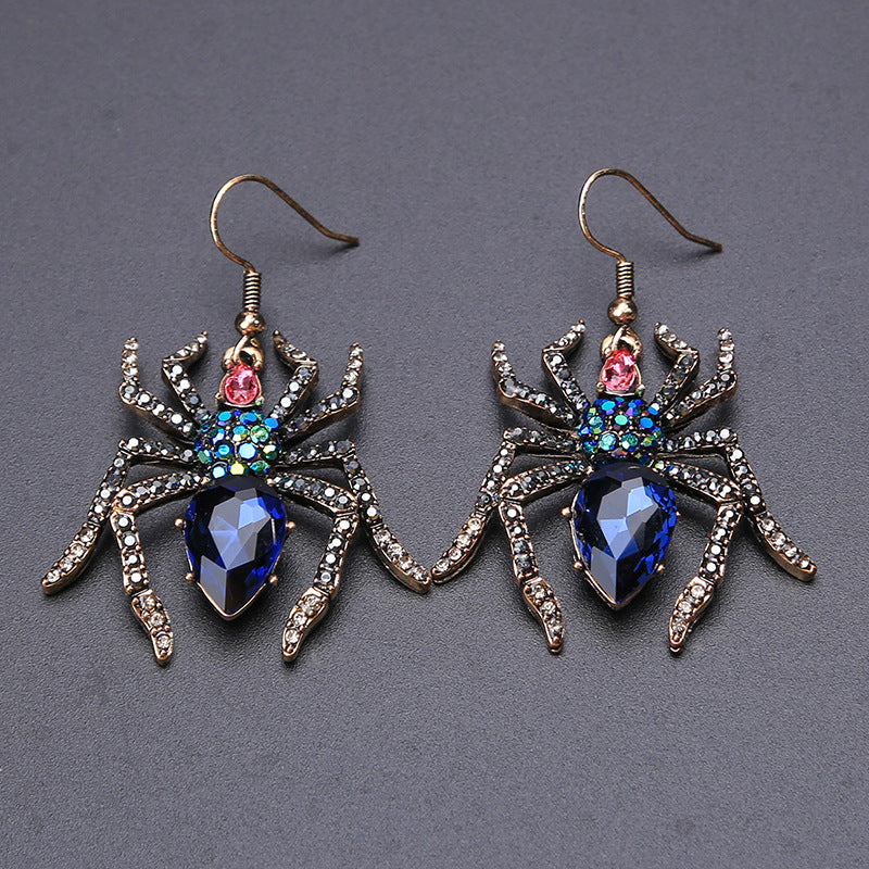 Fashion Insect Earrings Spider Gems