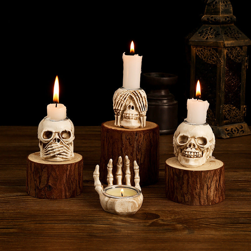 Horror Decorative Skeleton Candlestick Ornaments