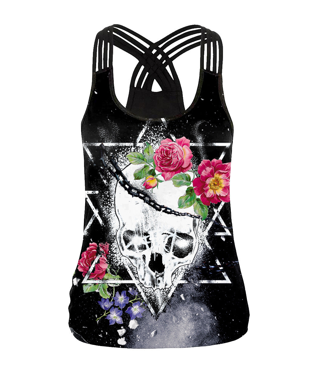 Halloween Women's 3D Horror Skeleton Undershirt