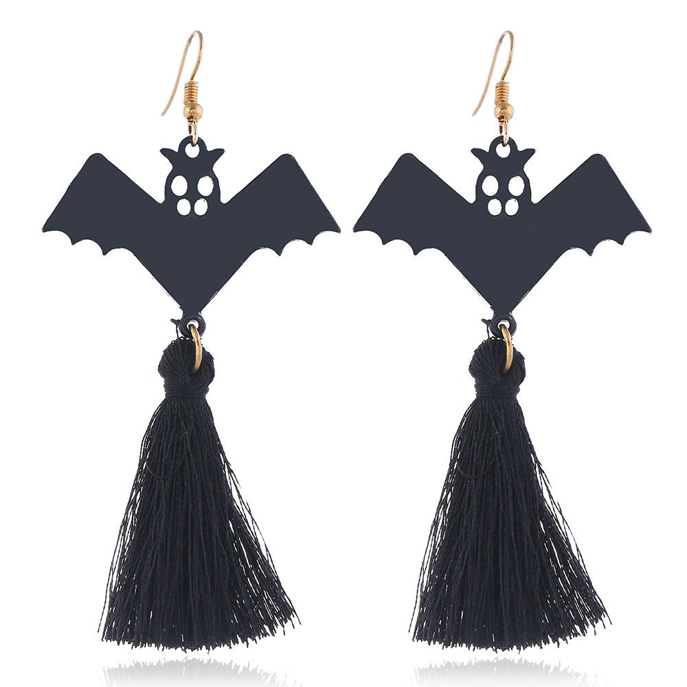 Skull Spider Pumpkin Earrings