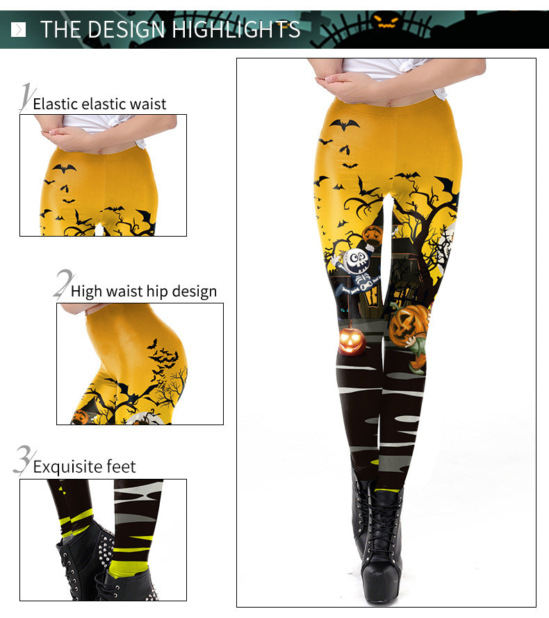 Halloween and Skull Print Leggings - different varieties