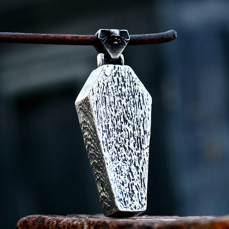 Punk Vampire Coffin Pendant Stainless Steel