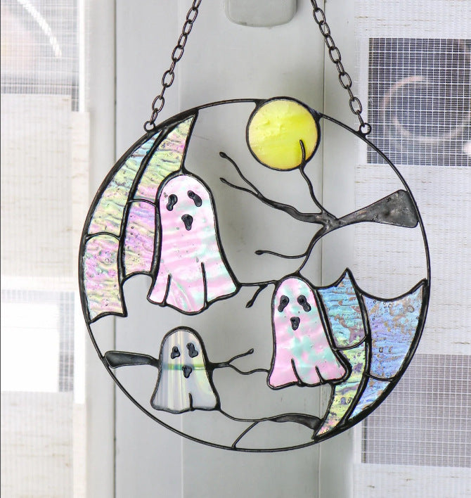 Gothic Horror Home Decoration Halloween Ghost Window Wall Hanging