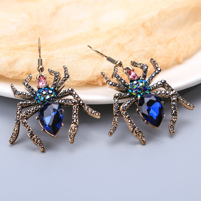 Fashion Insect Earrings Spider Gems