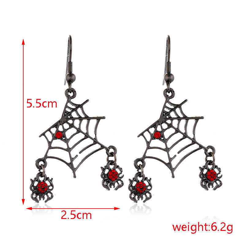 Skull Spider Pumpkin Earrings