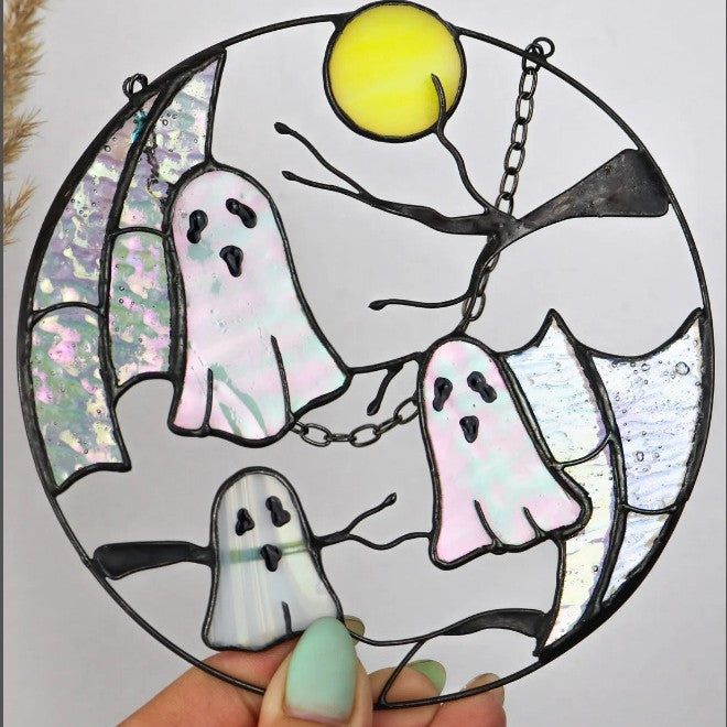 Gothic Horror Home Decoration Halloween Ghost Window Wall Hanging