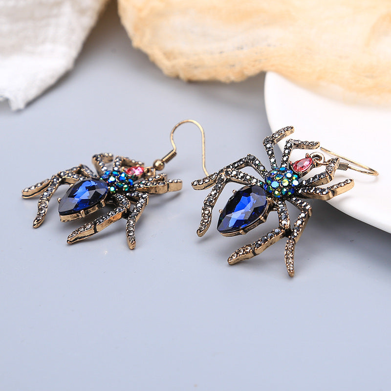 Fashion Insect Earrings Spider Gems